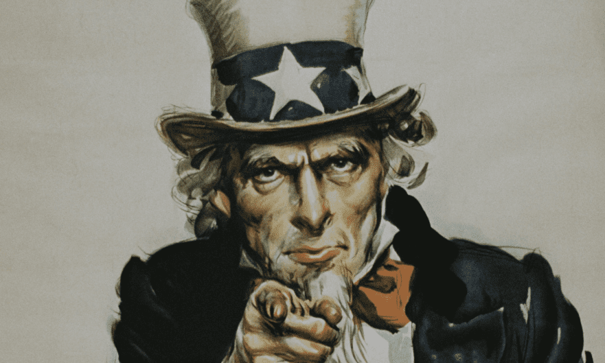 Uncle Sam pointing with serious expression.