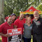 Congresswoman Debbie Wasserman Shultz supporting the Picket line.