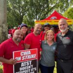 Congresswoman Debbie Wasserman Shultz supporting the Picket line.